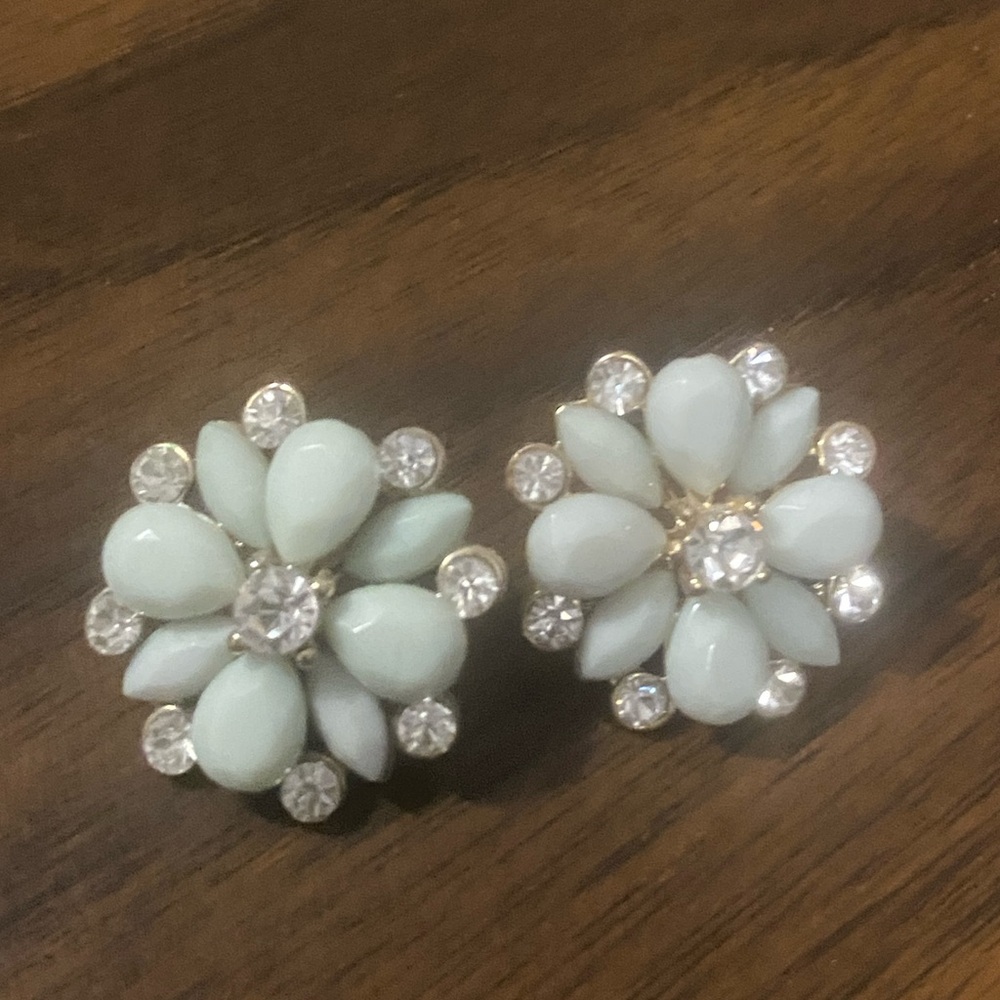 Stanley Light Blue Floral Earrings